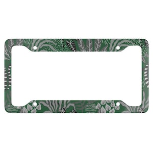 Dschungel-Nummernschild-Rahmen Pflanzen Blumen-Nummernschild-Rahmen Blätter-Nummernschild-Rahmen Regenwald Geschenk für Lehrer Botaniker Green Fairycore