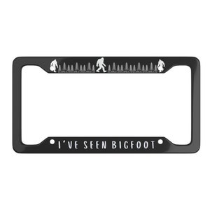 Seen Bigfoot License Plate Frame Mountains License Plate Frame Hiking Boho I Brake for Bigfoot Cryptidcore Cryptid Sasquatch Patty Gift