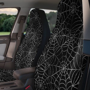 Spider Web Seat Covers Goth Car Accessories Horror Car Accessories Halloween Car Accessories Gothic Car Accessories for Men for Women Pastel