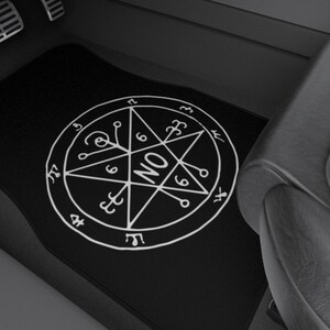 Pentagram Witchcraft Car Floor Mats Car Mats Baphomet Boho Goth Car Accessories Truck Witch Halloween Satanic Tarot Gift Accessorie Gothic