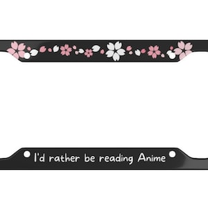 Reading Anime Cherry Blossom Nummernschild Rahmen Kawaii Nummernschild Süßes Nummernschild Rahmen Autozubehör Sakura Nummernschild JDM