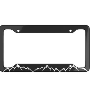 Mountain License Plate Frame Mountains Hiking Boho Car Accessories Boho Car Accessories