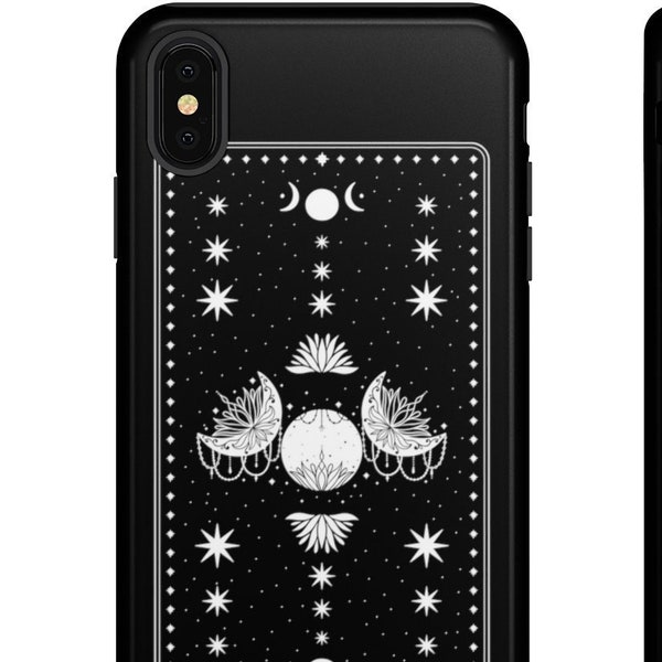 Tarot Phone Case Modèle Mignon Halloween Tarot Card Phone Case 10 11 12 13 14 Witch Witchy Max Pro Tarot Deck Boho Phone Case Goth Phone Case