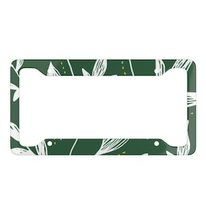 Jungle Leaf License Plate Frame Flower License Plate Leaves License Plate Frame Rain forest Gift For Teacher Botanist Gardener Monstera