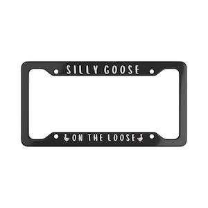 Dumme Gans auf dem losen Nummernschildrahmen Autozubehör Benutzerdefinierter Nummernschildrahmen Custom Car Geschenk Nerd Lustiger Nummernschildrahmen Niedlich