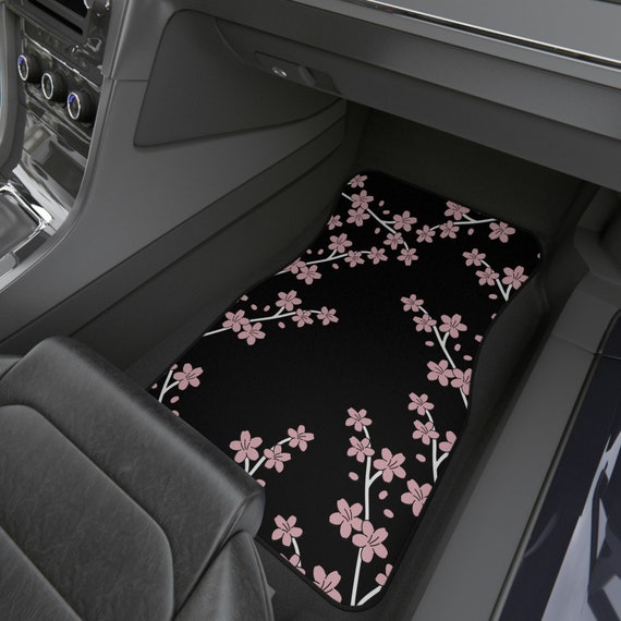 Niedliche Kirschblüte Auto Fußmatten Automatten Sakura Autozubehör Süßes  Autozubehör JDM Floral Anime Fußmatten Kawaii Australian Pink - .de