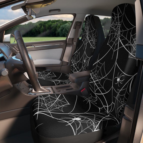 Spider Web Seat Covers Goth Car Accessories Horror Car Accessories
