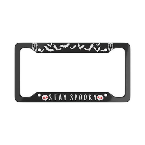 Skull License Plate Frame Goth Car Accessories Goth Car Decor Etsy