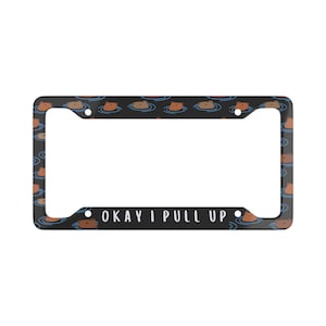 Moldura de placa de carro capivara Ok I Pull Up Engraçado Acessórios para carro gótico Y2K Moldura de placa engraçada Ok I pull up Placa de carro fofa