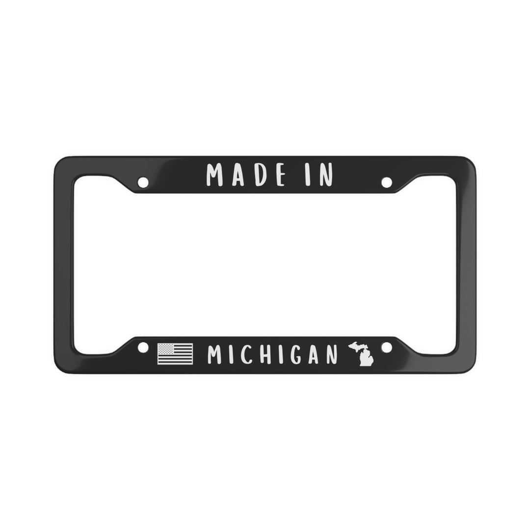 Made in Michigan License Plate Frame Mountains USA Dad Grandpa Patriot