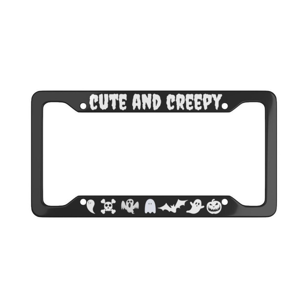 Cute and Creepy License Plate Frame Goth Car Accessories Halloween