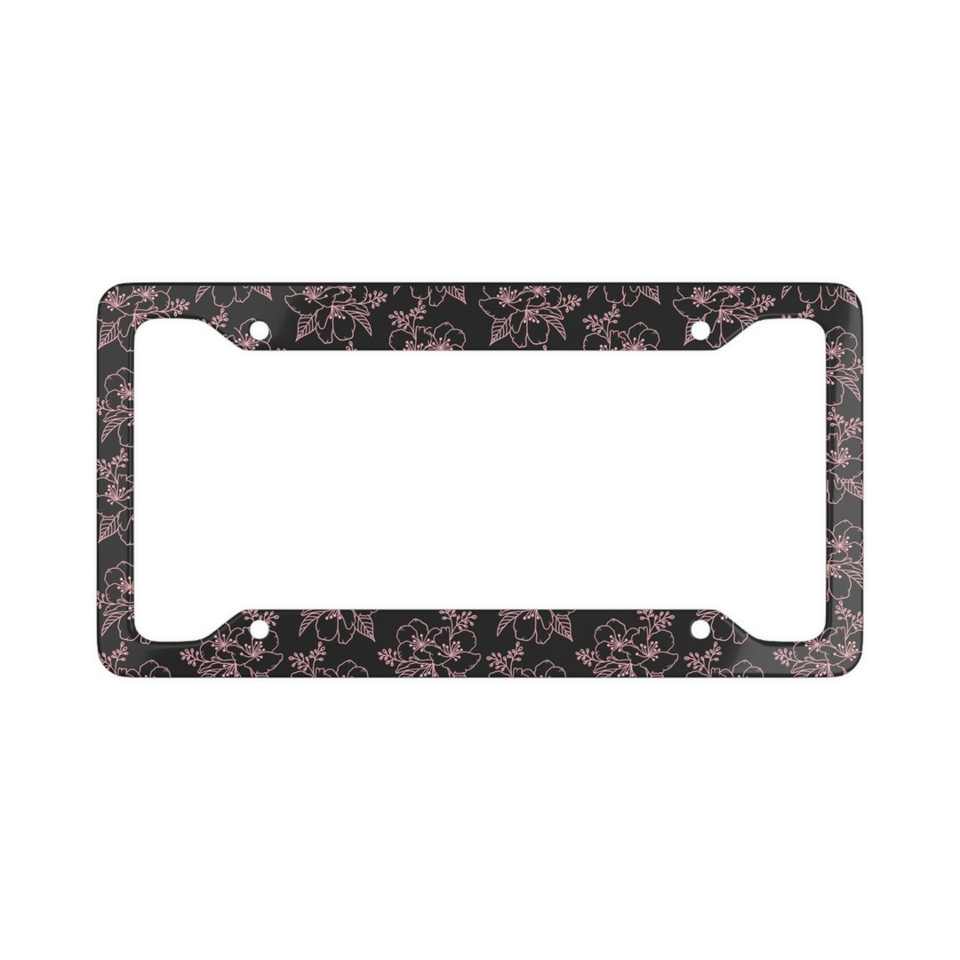 Cherry Blossom Pink License Plate Frame Kawaii Anime License Plate Frame Cute Car Accessories