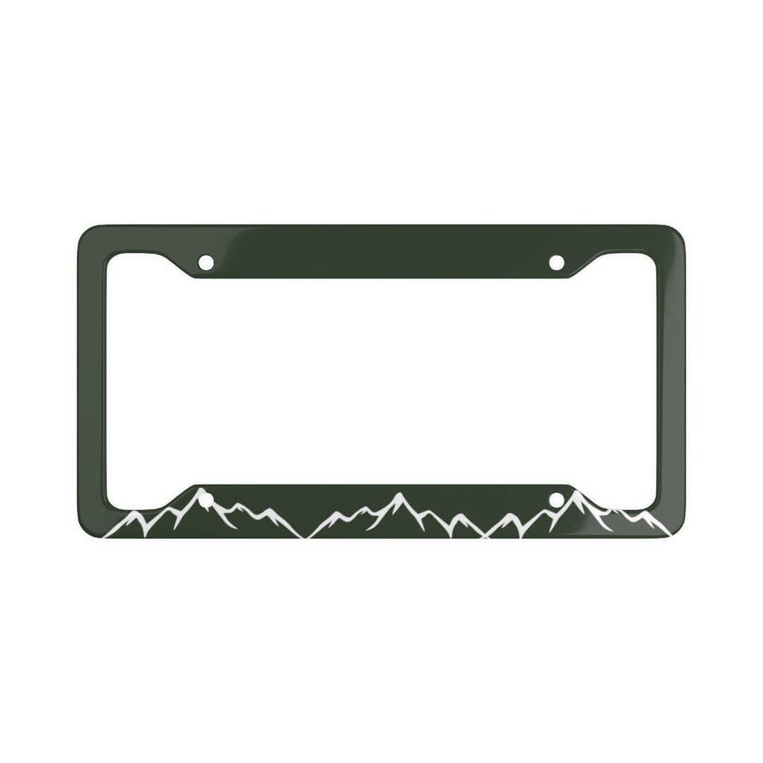Green Mountain License Plate Frame Mountains Hiking Boho Car