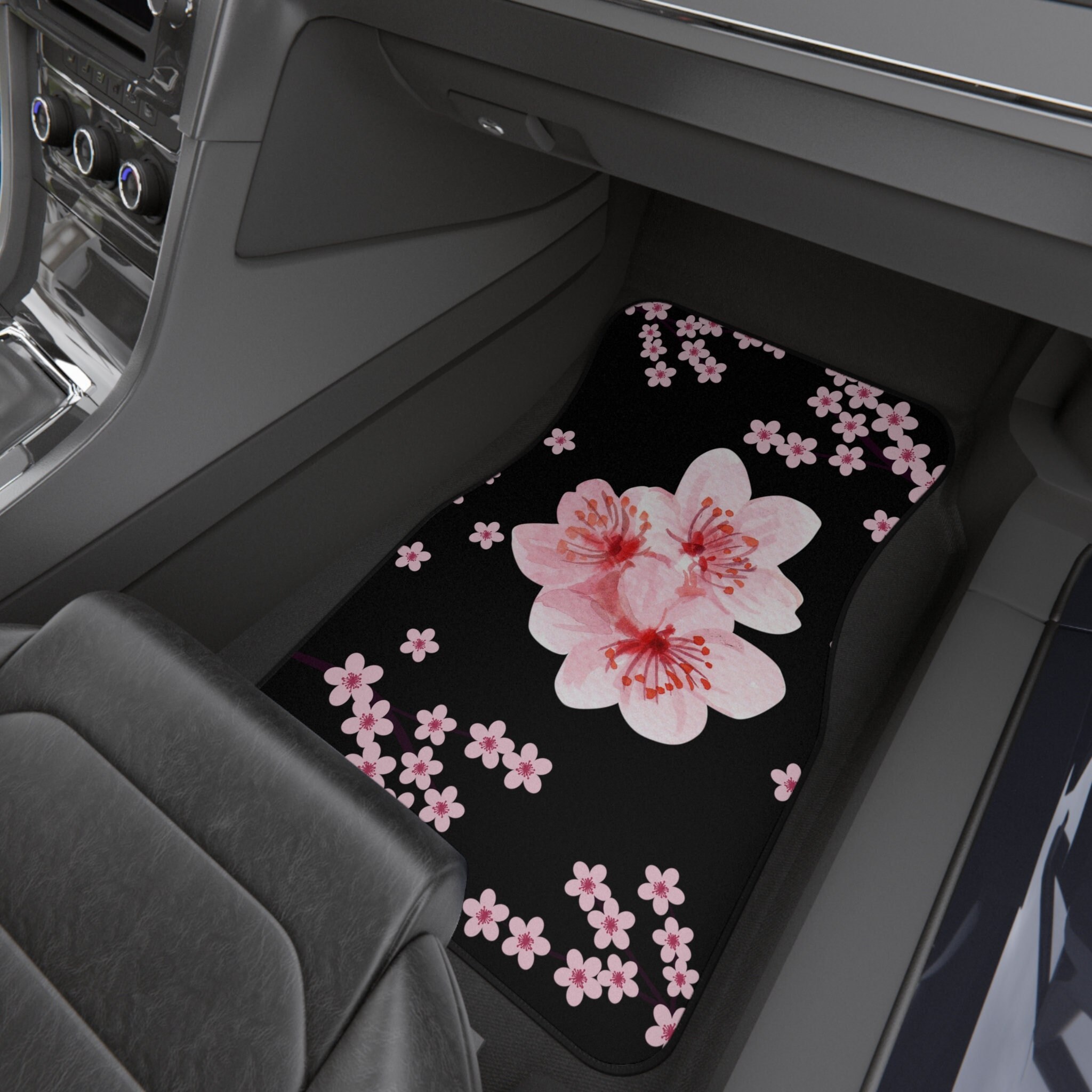 Kirschblüte Auto Fußmatten Muster Auto Matten Sakura Autozubehör Süßes Auto  Zubehör JDM Floral Anime Fußmatten Kawaii Auto Accessorie - .de