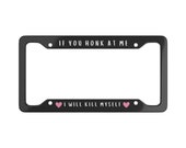 "It's Not Easy Being A Princess" License Plate Frame - White & Pink Novelty Frame