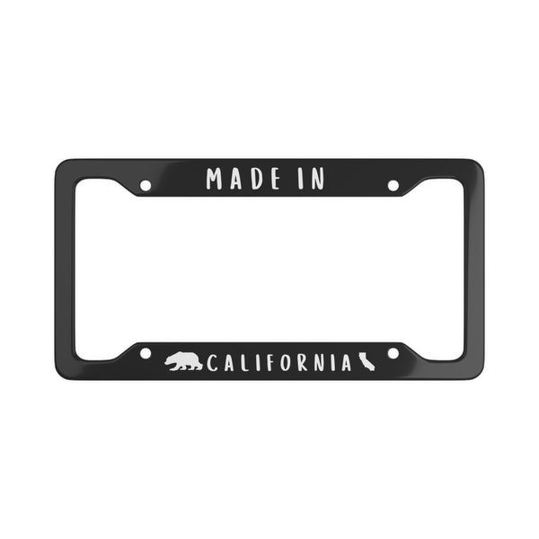 Made in California Bear License Plate Frame Mountains USA Dad Grandpa Patriot Proud US State License Plate Souvenir