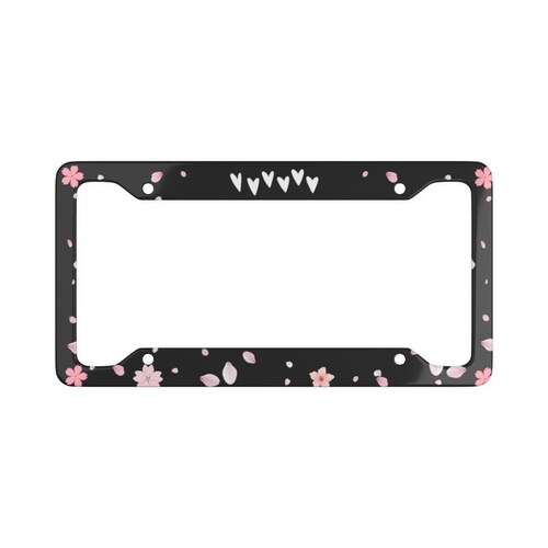 Cherry Blossom License Plate Frame Kawaii License Plate Frame Etsy