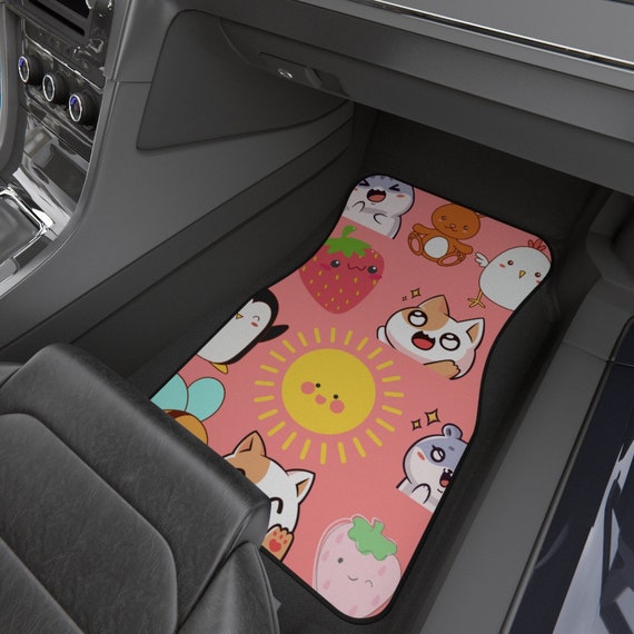 Car Floor Mats Skull and Crossbones Pink Bow Truck Auto Accessory Gift Car  Accessories for Women Cute Car Accessories Interior 