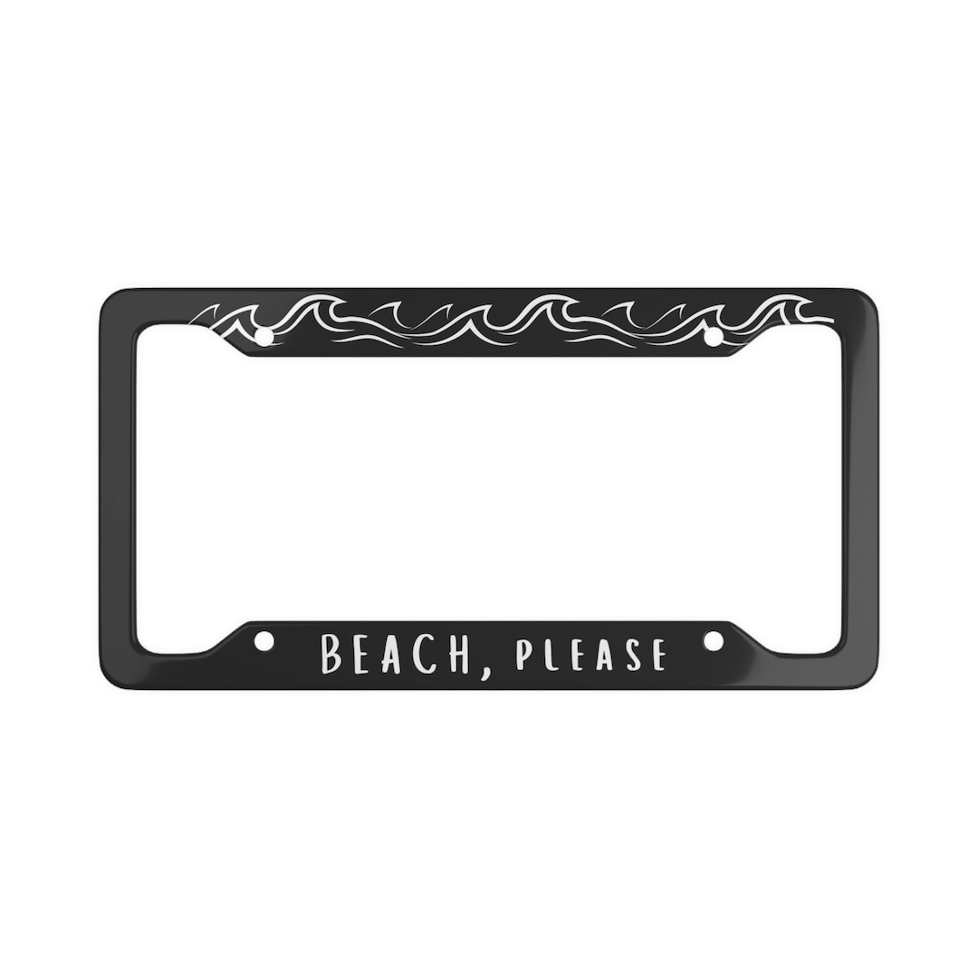 Beach Please License Plate Frame Boho Car Accessories Boho Etsy