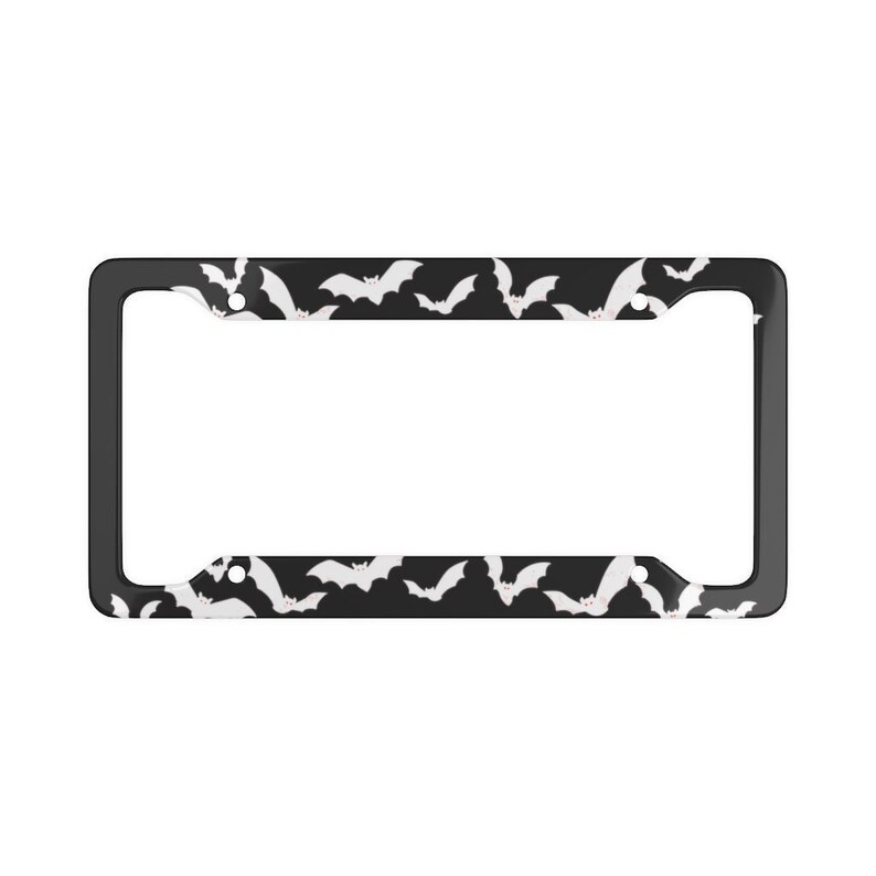 Bat License Plate Frame Goth Car Accessories Goth Car Decor Etsy