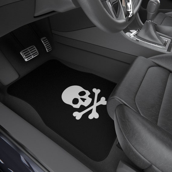 Skull and Crossbones Car Floor Mats Jolly Roger Pirate Halloween Cross Bones Skeleton Truck Accessories Set of 4 Etsy
