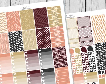 Printable Stickers Kit fits ECLP HORIZONTAL Weekly Kit | Etsy