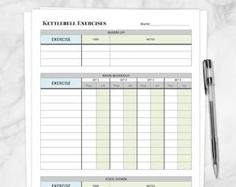 Printable kettlebell workout top