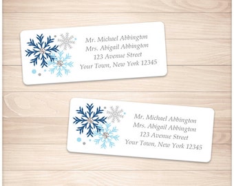 snowflake labels etsy