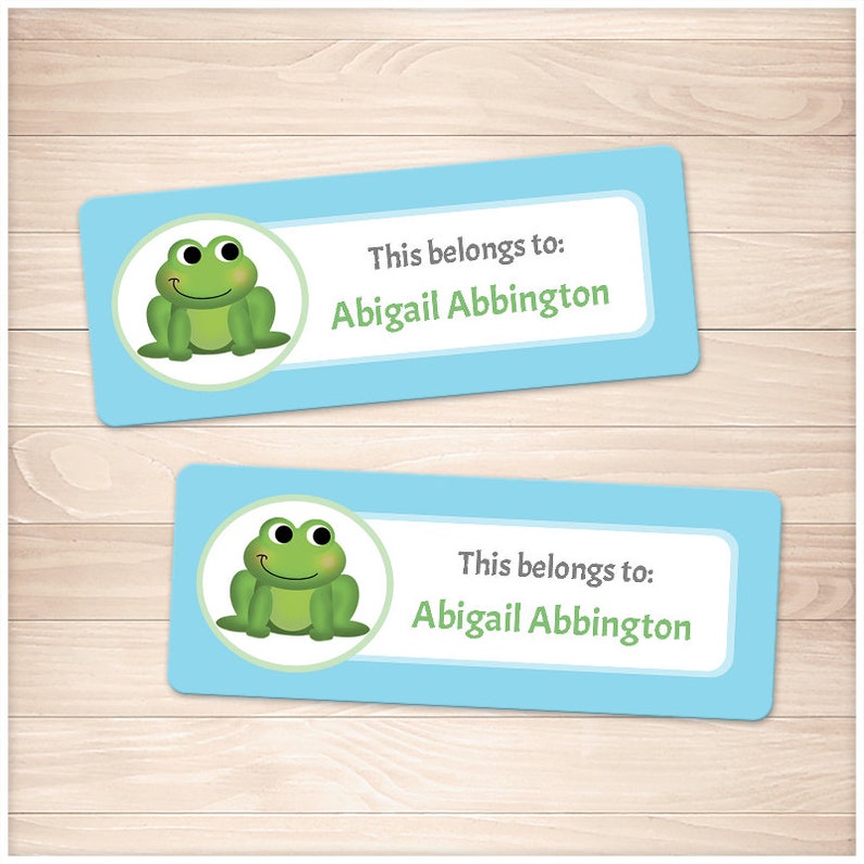 Frog Name Tags Printable