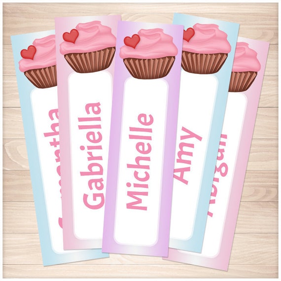 Personalised Bookmark Small Cupcakes Design