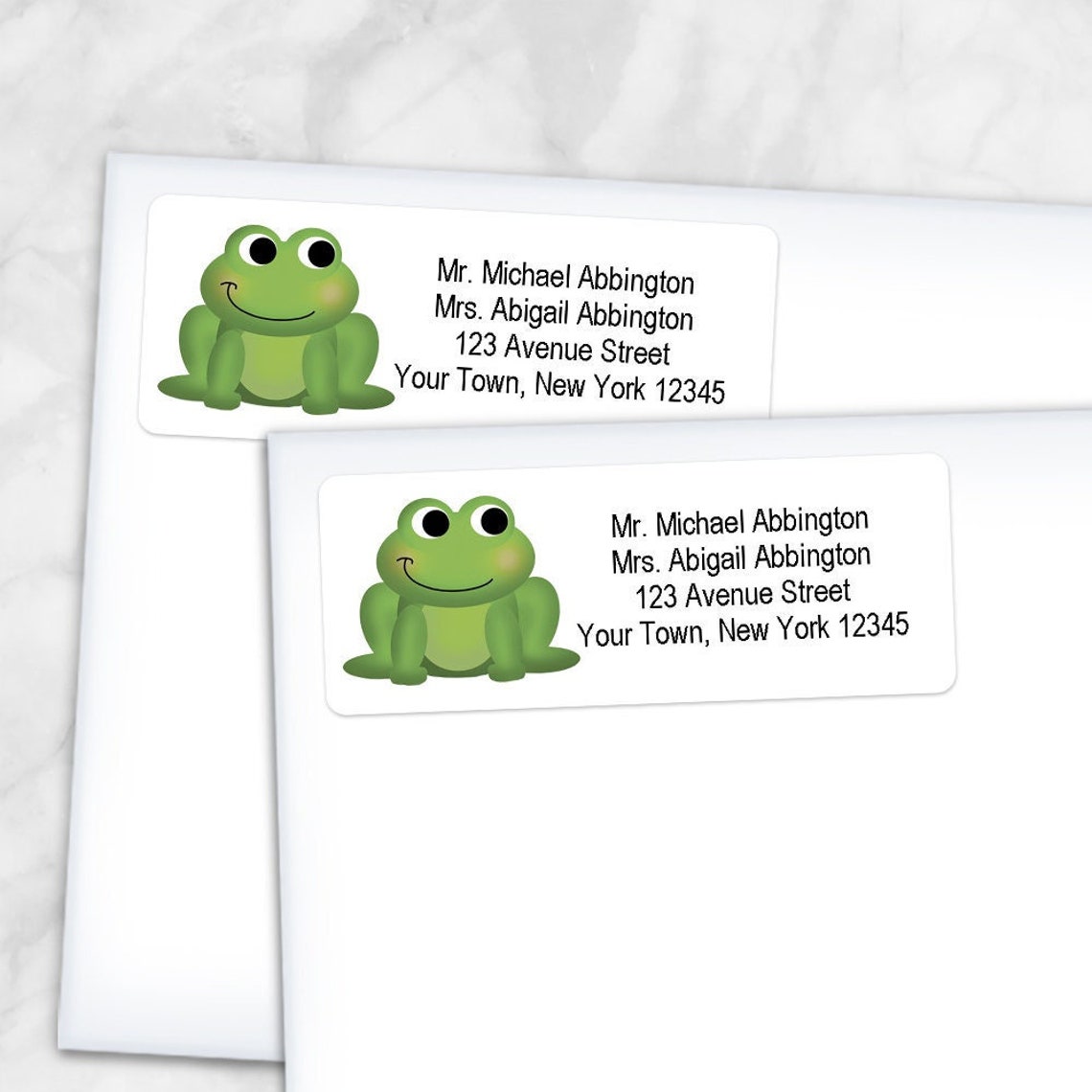 Printable Frog Address Labels Adorable Green Froggy Etsy