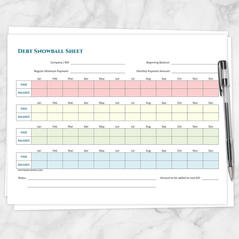 Printable Financial debt Snowball Sheet and Financial debt Payoff Method - Printable Package graphic about Free Printable Debt Payoff Worksheet identify Printable Personal debt Snowball Sheet and Financial debt Payoff Program - Printable Package deal