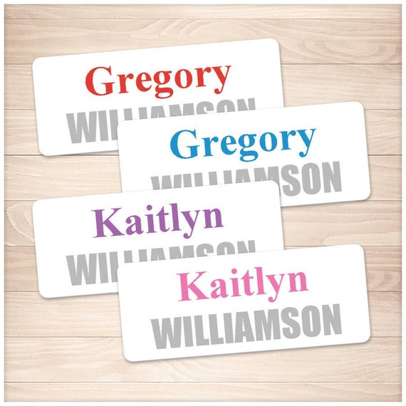 Printable Name Labels BUNDLE for School Supplies White - Etsy