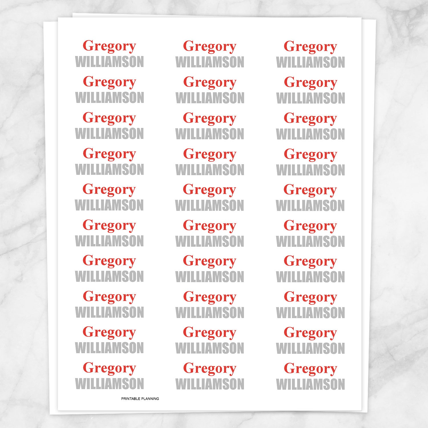 Printable Name Labels BUNDLE for School Supplies White - Etsy