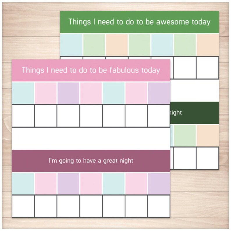 Printable Daytime Nighttime Tasks Charts Children s Etsy