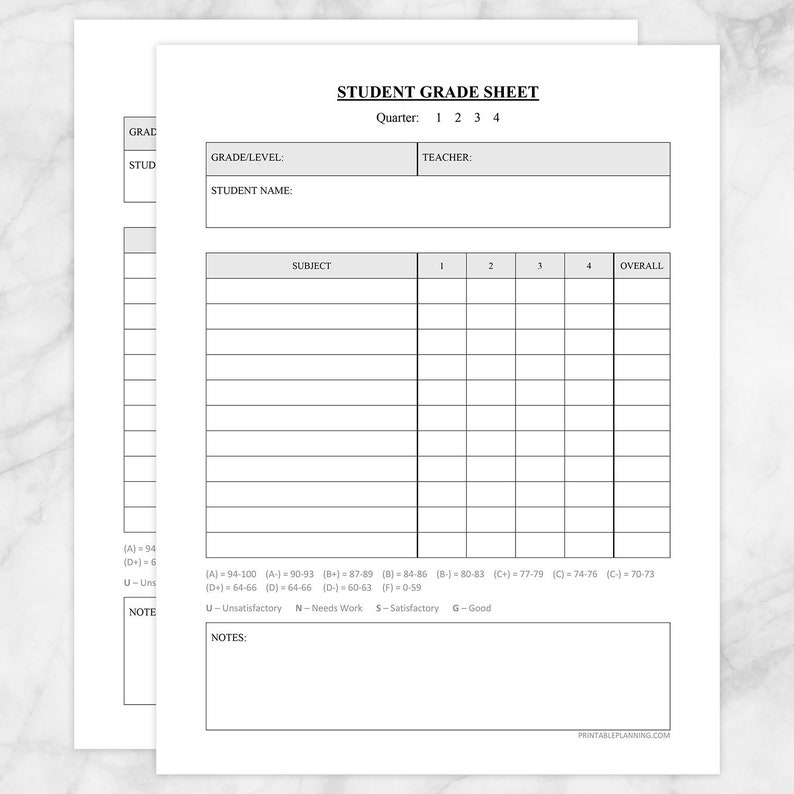 Printable Scholar Quality Sheet - Quarters or Trimesters - Quality College or university Fundamental - Prompt Down load picture relating to Printable Quarters called Printable Pupil Quality Sheet - Quarters or Trimesters - Quality University Fundamental - Immediate Down load