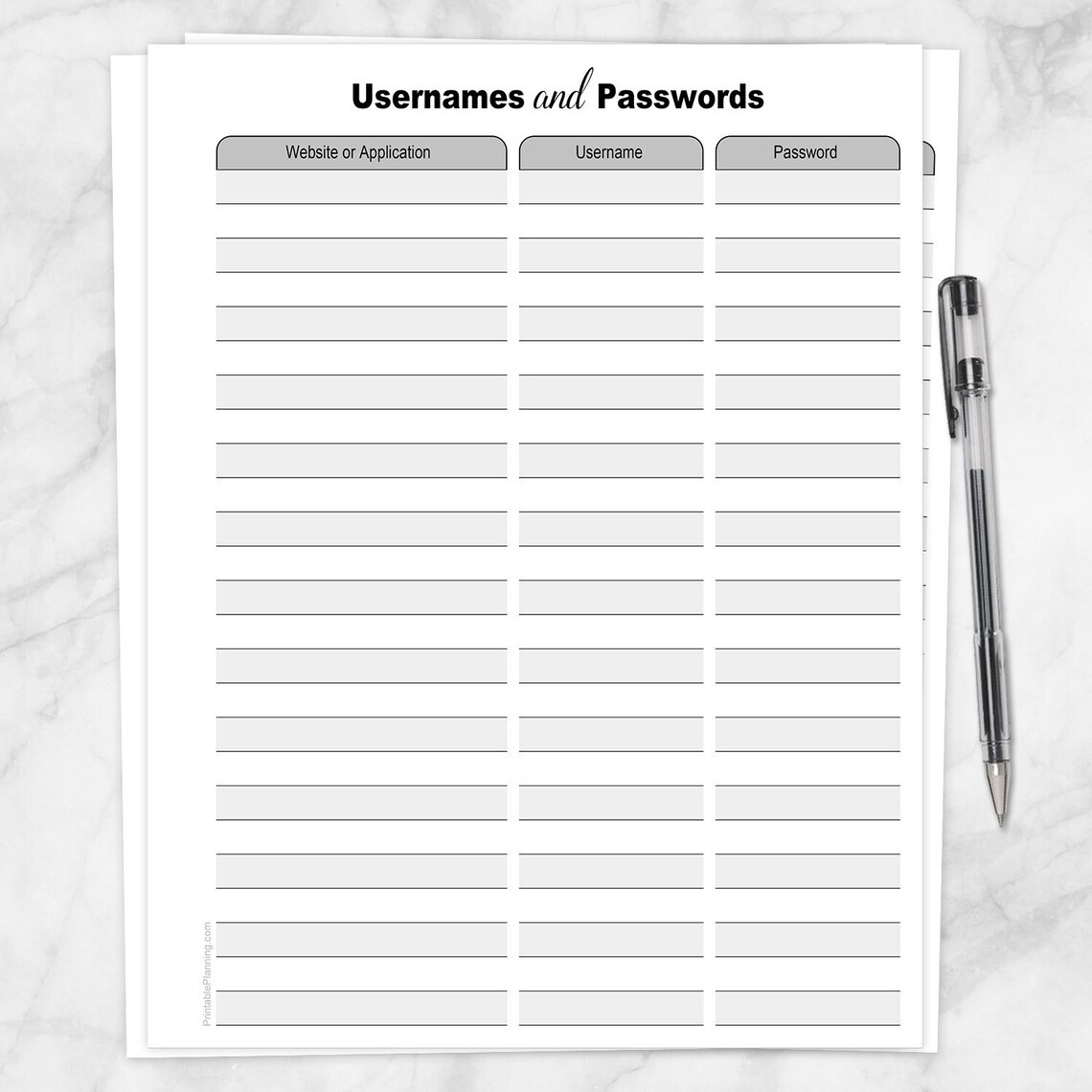 Printable Usernames And Passwords List For Your Website And Application printable-usernames-and-passwords-list-for-your-website-and-application