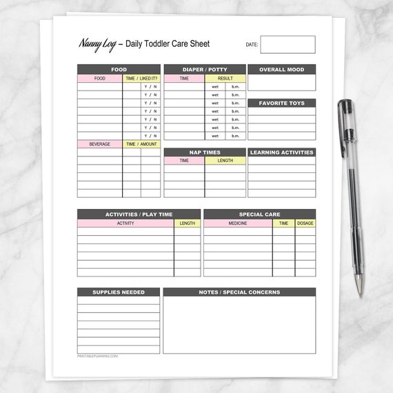 Nanny Daily Log Template from i.etsystatic.com