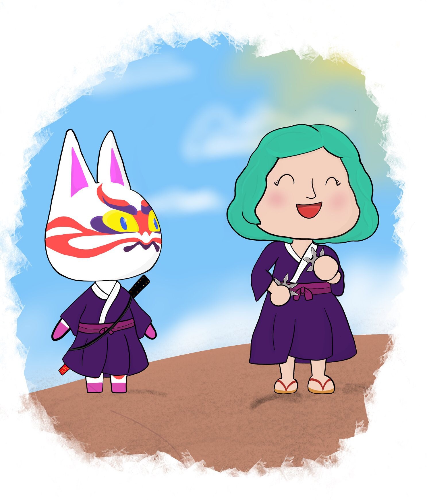 Custom Animal Crossing New Horizons Digital Portrait | Etsy