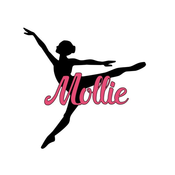 Personalized Dancer Decal // dance teacher gift // dancer gift // dancer car decal // dancer cup sticker // dancer car sticker