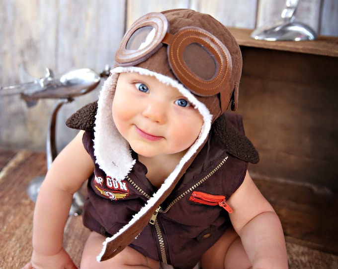 Kids Aviator Hat, Kids Pilot Hat, Children’s Aviator Hat, Children’s