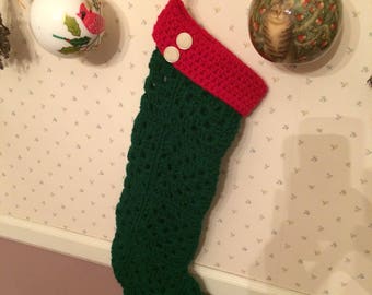 Granny square Christmas stocking