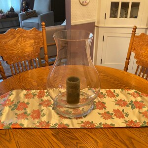 Poinsettia holiday table runner