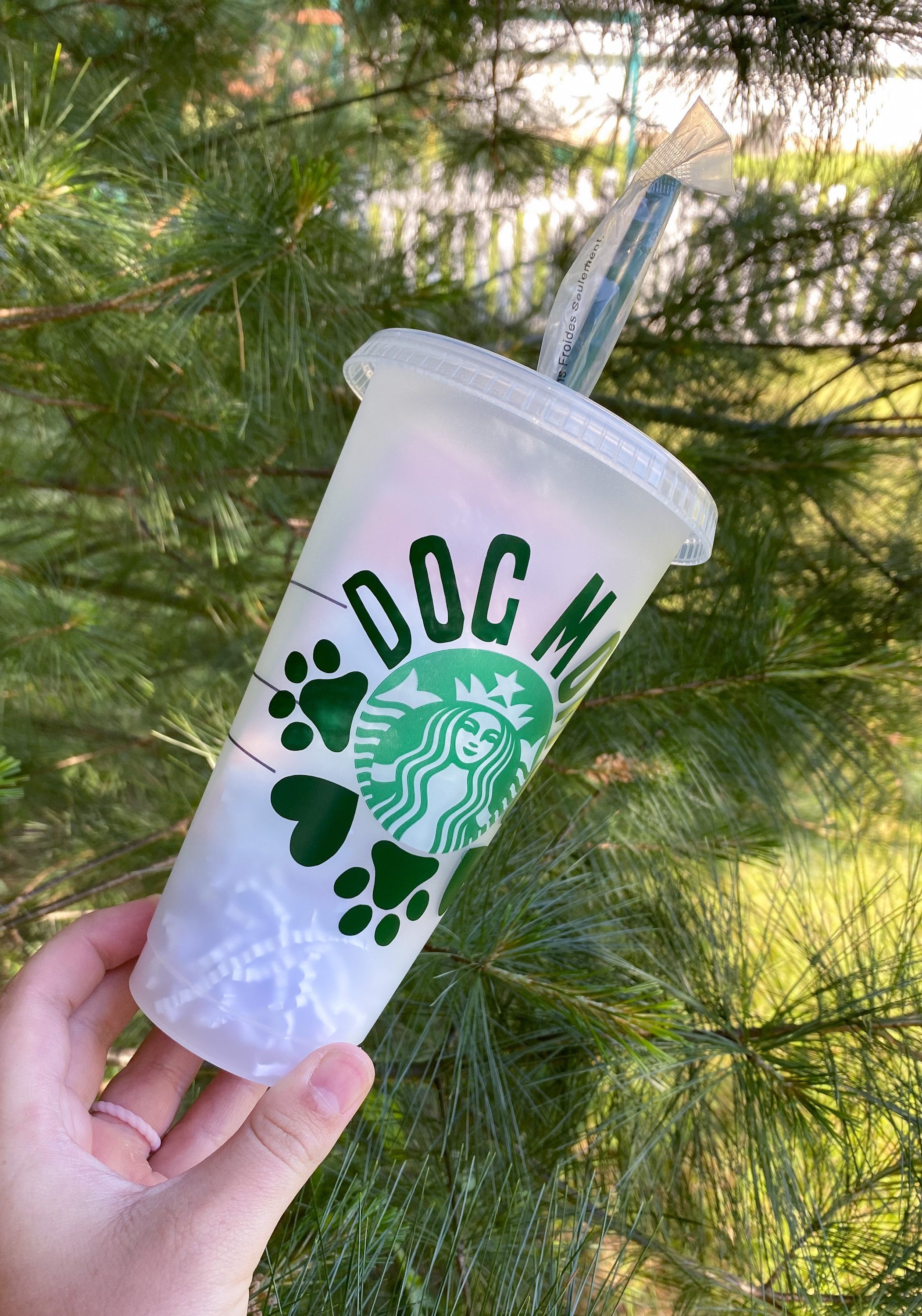 Dog Mom Starbucks Reusable Venti Cup Personalized Dog Mom ...