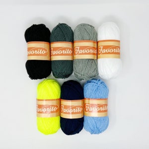 Neon Neutrals Yarn Bundle: 100% Acrylic, light worsted weight, DK weight, Neon Yarn, knitting, crochet