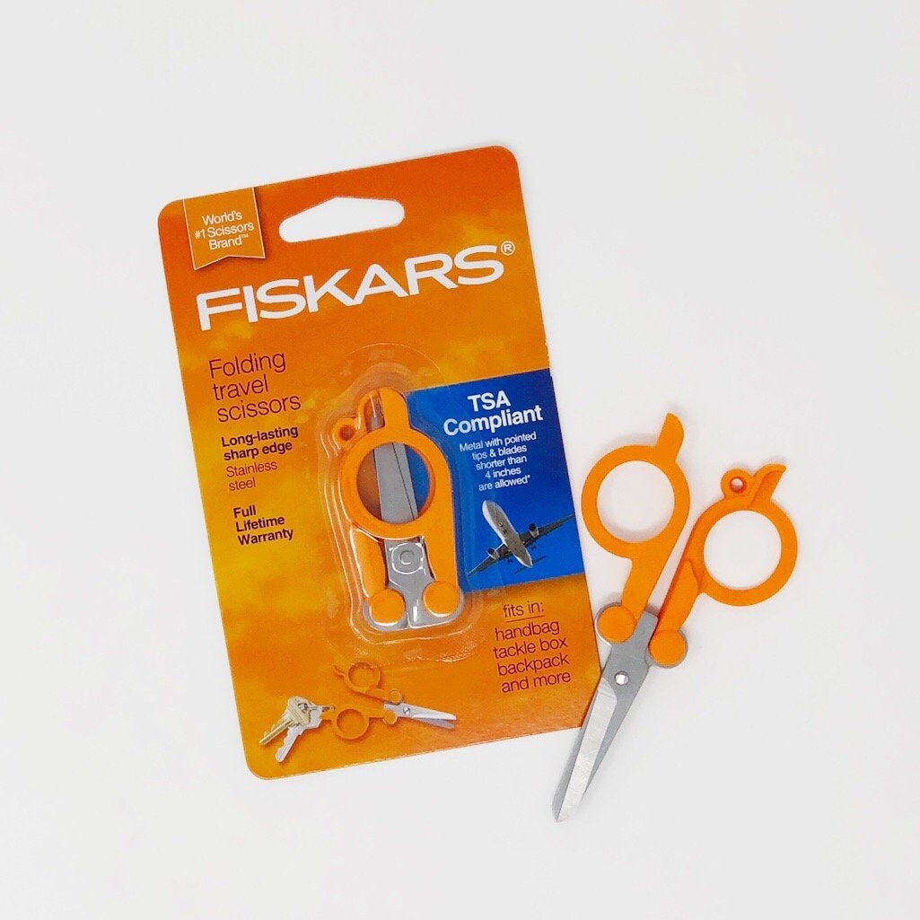 Fiskars® Folding Travel Scissors // TSA Approved Flight Safe