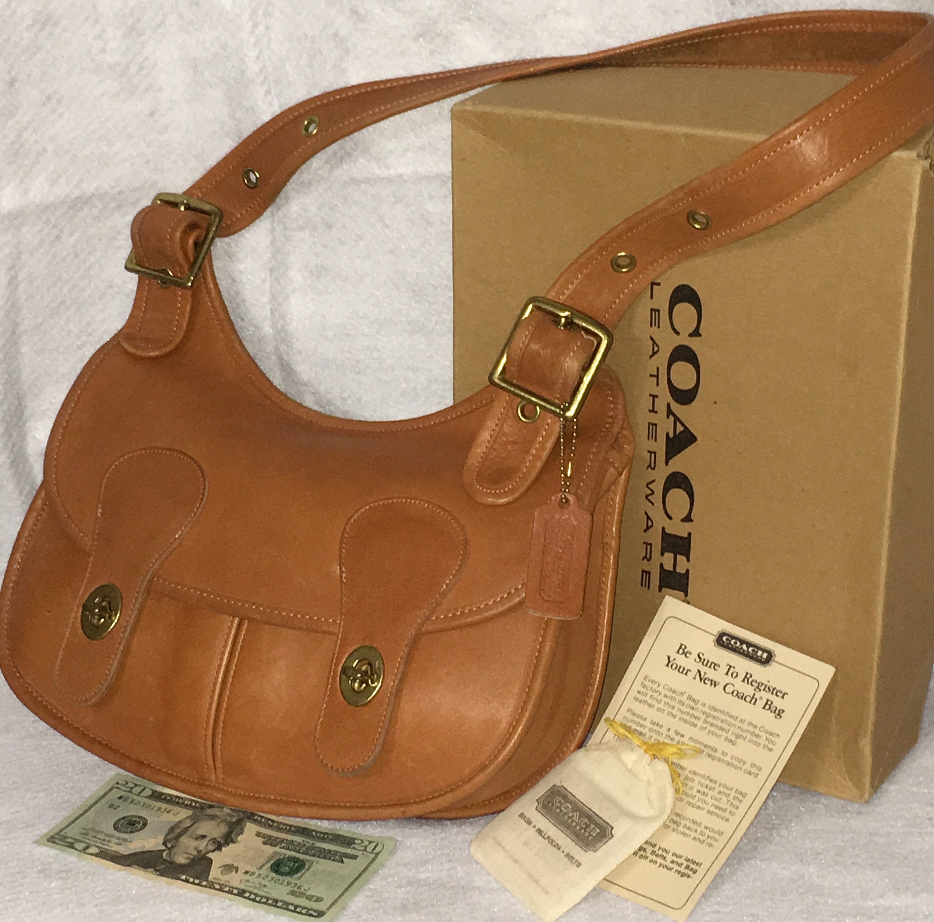 COACH Leatherware Double Turnlock Bag 60s 70s PONY Express Etsy