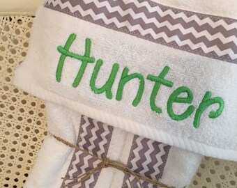 Hooded Baby Towel - Handmade personalized baby and toddler towel