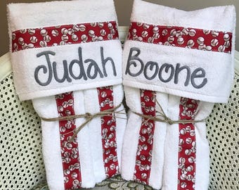 Hooded Baby Towel - Handmade personalized baby and toddler towel