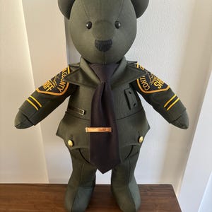Memory Bear/KEEPSAKE Bear from Adult Uniform.